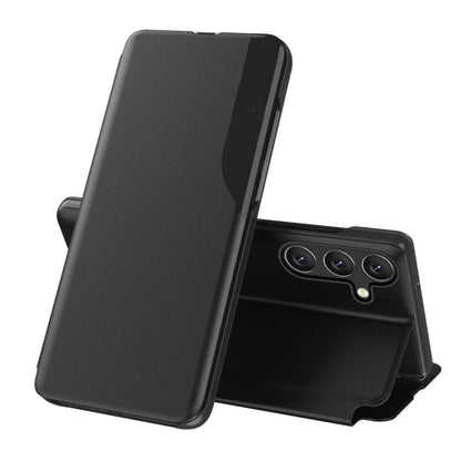 For Samsung Galaxy S25+ 5G Attraction Flip Holder Leather Phone Case(Black) by buy2fix