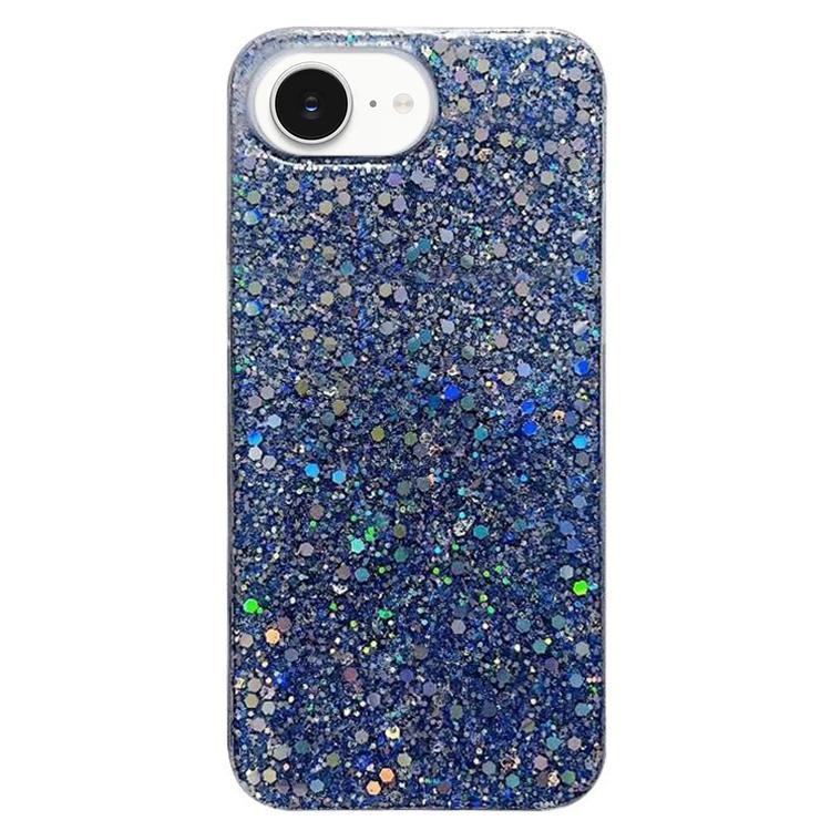 For iPhone 16e Glitter Sequins Epoxy TPU Phone Case(Blue) - iPhone 16e Cases by buy2fix | Online Shopping UK | buy2fix