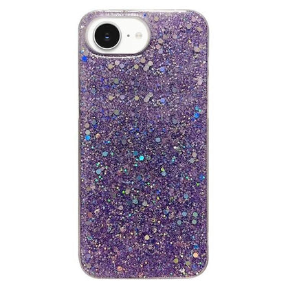 For iPhone 16e Glitter Sequins Epoxy TPU Phone Case(Purple) - iPhone 16e Cases by buy2fix | Online Shopping UK | buy2fix