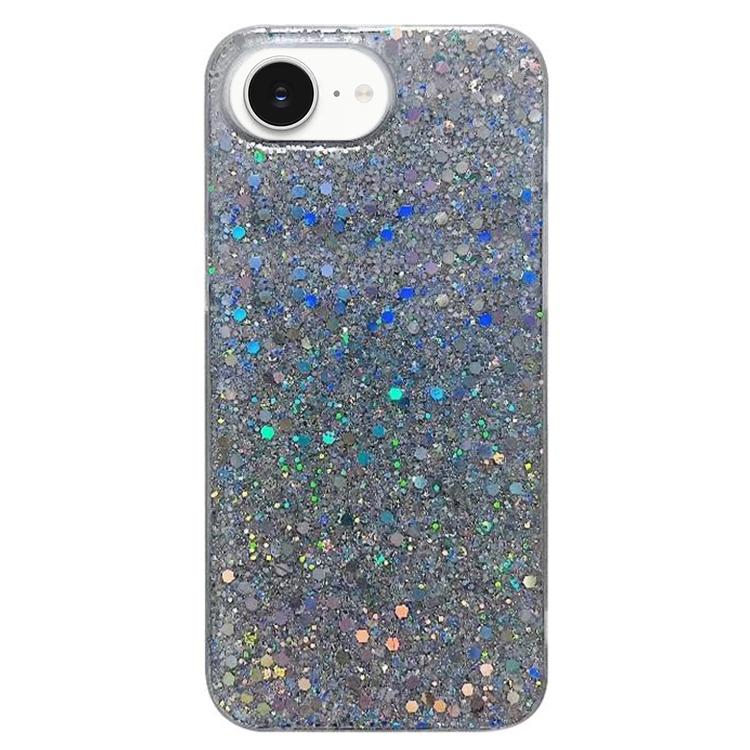For iPhone 16e Glitter Sequins Epoxy TPU Phone Case(Silver) - iPhone 16e Cases by buy2fix | Online Shopping UK | buy2fix