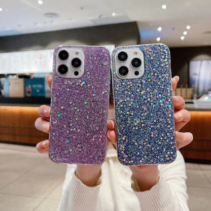 For iPhone 16e Glitter Sequins Epoxy TPU Phone Case(Gold) - iPhone 16e Cases by buy2fix | Online Shopping UK | buy2fix