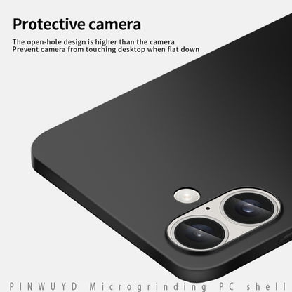 For iPhone 16 PINWUYO Micro-Frosted PC Ultra-thin Hard Phone Case with Magsafe Magnetic Ring(Black) - iPhone 16 Cases by PINWUYO | Online Shopping UK | buy2fix