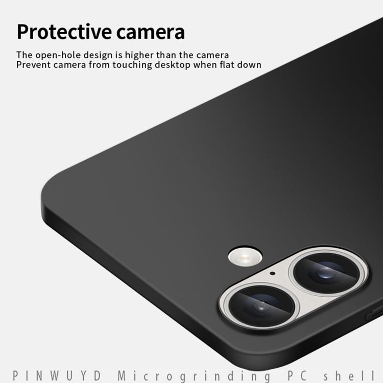 For iPhone 16 Plus PINWUYO Micro-Frosted PC Ultra-thin Hard Phone Case with Magsafe Magnetic Ring(Black) - iPhone 16 Plus Cases by PINWUYO | Online Shopping UK | buy2fix