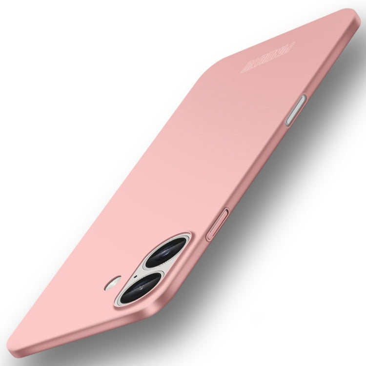 For iPhone 16 Plus PINWUYO Micro-Frosted PC Ultra-thin Hard Phone Case with Magsafe Magnetic Ring(Rose Gold) - iPhone 16 Plus Cases by PINWUYO | Online Shopping UK | buy2fix