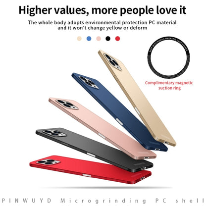 For iPhone 16 Pro PINWUYO Micro-Frosted PC Ultra-thin Hard Phone Case with Magsafe Magnetic Ring(Rose Gold) - iPhone 16 Pro Cases by PINWUYO | Online Shopping UK | buy2fix