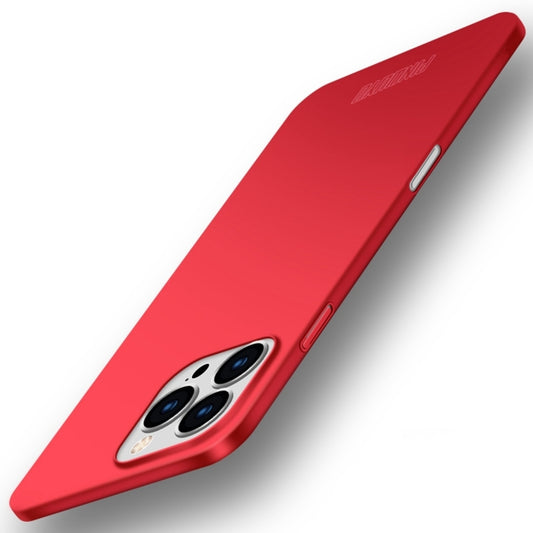 For iPhone 16 Pro Max PINWUYO Micro-Frosted PC Ultra-thin Hard Phone Case with Magsafe Magnetic Ring(Red) - iPhone 16 Pro Max Cases by PINWUYO | Online Shopping UK | buy2fix