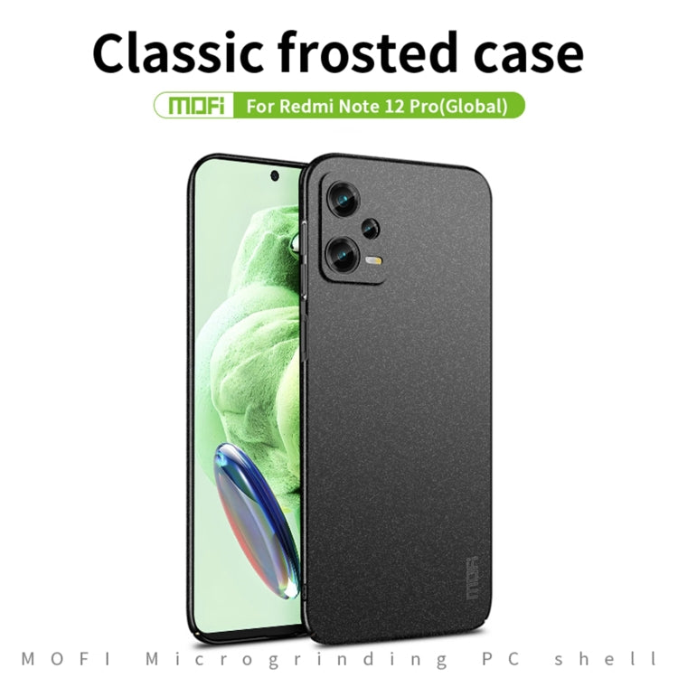 For Xiaomi Redmi Note 12 Pro Global MOFI Fandun Series Frosted PC Ultra-thin All-inclusive Phone Case(Black) - Xiaomi Cases by MOFI | Online Shopping UK | buy2fix