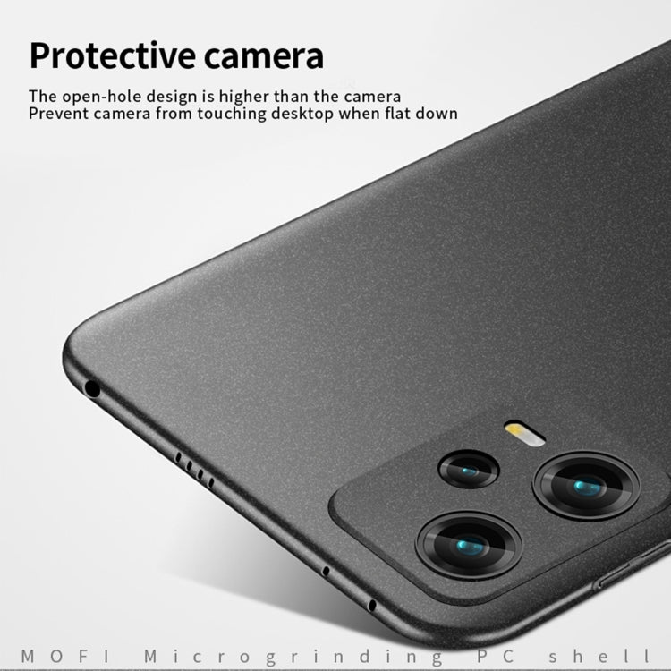 For Xiaomi Redmi Note 12 Pro Global MOFI Fandun Series Frosted PC Ultra-thin All-inclusive Phone Case(Black) - Xiaomi Cases by MOFI | Online Shopping UK | buy2fix