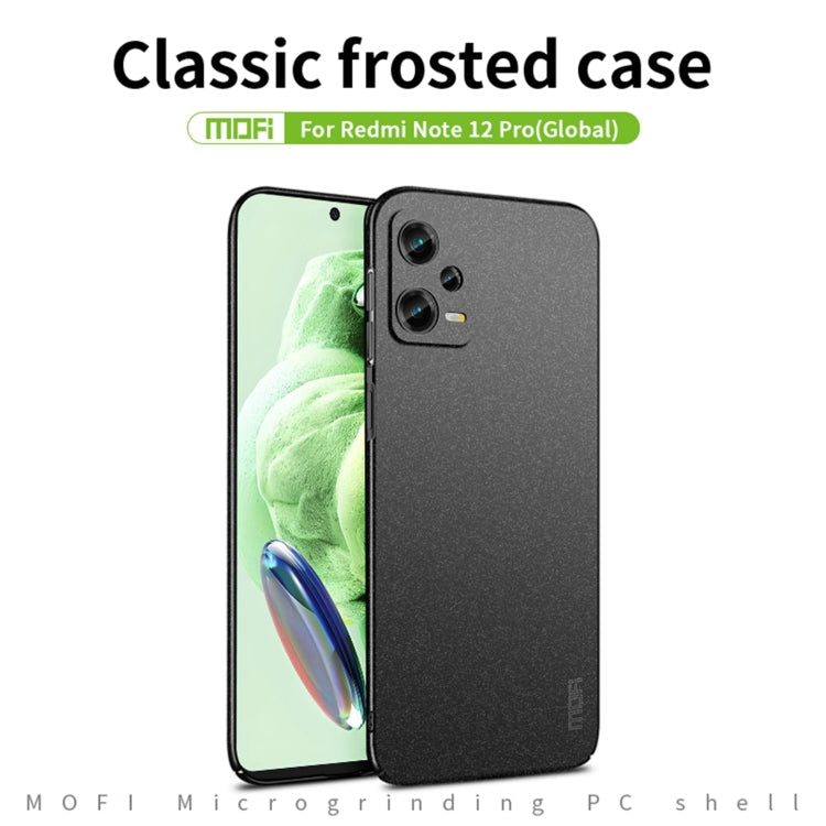 For Xiaomi Redmi Note 12 Pro Global MOFI Fandun Series Frosted PC Ultra-thin All-inclusive Phone Case(Green) - Xiaomi Cases by MOFI | Online Shopping UK | buy2fix