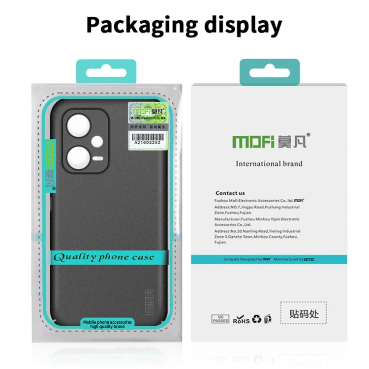 For Xiaomi Redmi Note 12 Pro+ Global MOFI Fandun Series Frosted PC Ultra-thin All-inclusive Phone Case(Blue) - Xiaomi Cases by MOFI | Online Shopping UK | buy2fix
