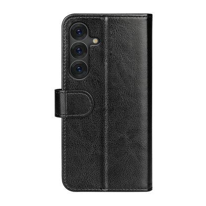 For Samsung Galaxy S25 5G R64 Texture Horizontal Flip Leather Phone Case(Black) by buy2fix
