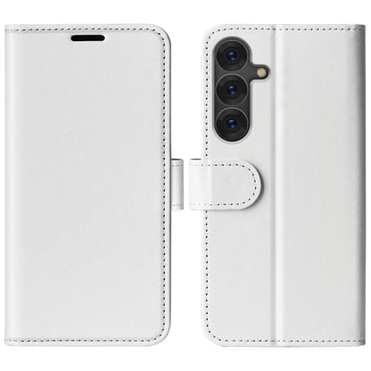 For Samsung Galaxy S25 5G R64 Texture Horizontal Flip Leather Phone Case(White) by buy2fix