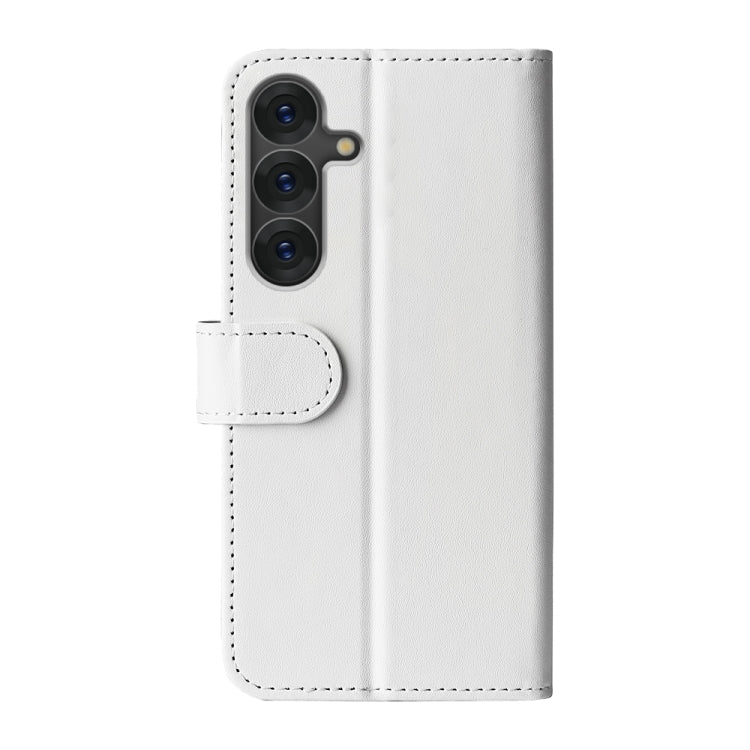 For Samsung Galaxy S25 5G R64 Texture Horizontal Flip Leather Phone Case(White) by buy2fix