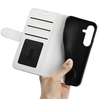 For Samsung Galaxy S25 5G R64 Texture Horizontal Flip Leather Phone Case(White) by buy2fix