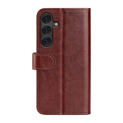 For Samsung Galaxy S25 5G R64 Texture Horizontal Flip Leather Phone Case(Brown) by buy2fix