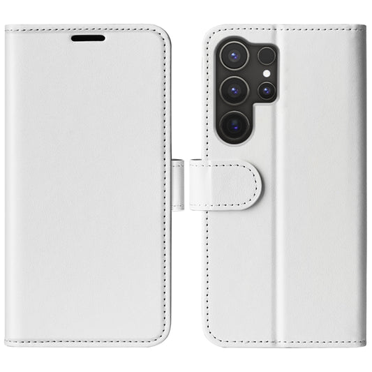 For Samsung Galaxy S25 Ultra 5G R64 Texture Horizontal Flip Leather Phone Case(White) by buy2fix