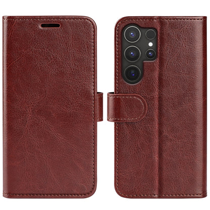 For Samsung Galaxy S25 Ultra 5G R64 Texture Horizontal Flip Leather Phone Case(Brown) by buy2fix