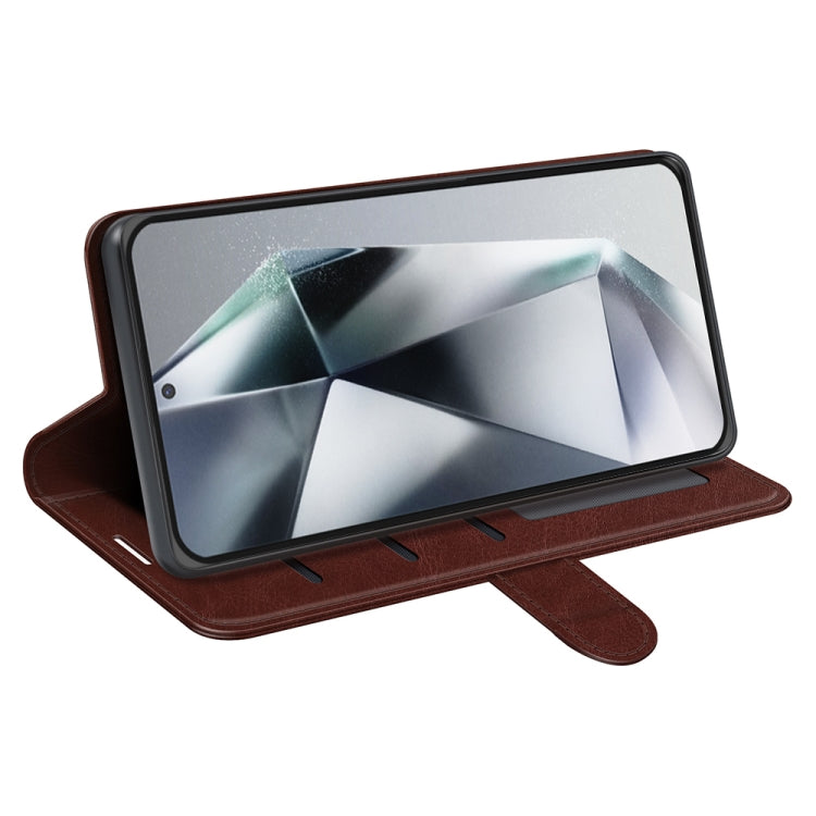 For Samsung Galaxy S25 Ultra 5G R64 Texture Horizontal Flip Leather Phone Case(Brown) by buy2fix