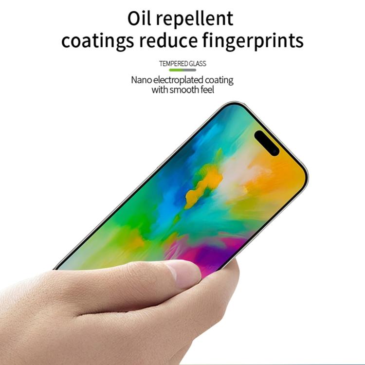 For iPhone 16 PINWUYO 9H 2.5D Full Screen Tempered Glass Film(Black) by PINWUYO