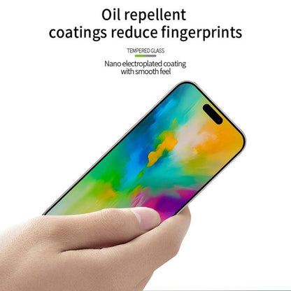 For iPhone 16 Plus PINWUYO 9H 2.5D Full Screen Tempered Glass Film(Black) by PINWUYO