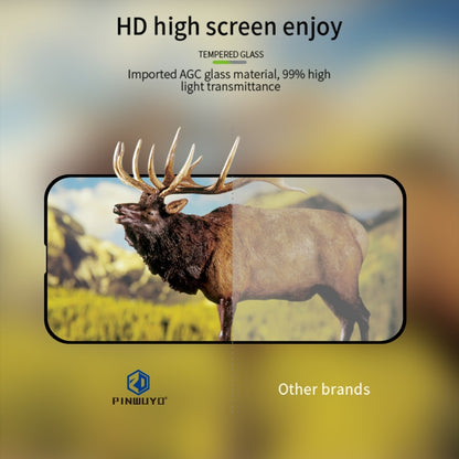 For iPhone 16 Plus PINWUYO 9H 2.5D Full Screen Tempered Glass Film(Black) - Tempered Glass Film by PINWUYO | Online Shopping UK | buy2fix
