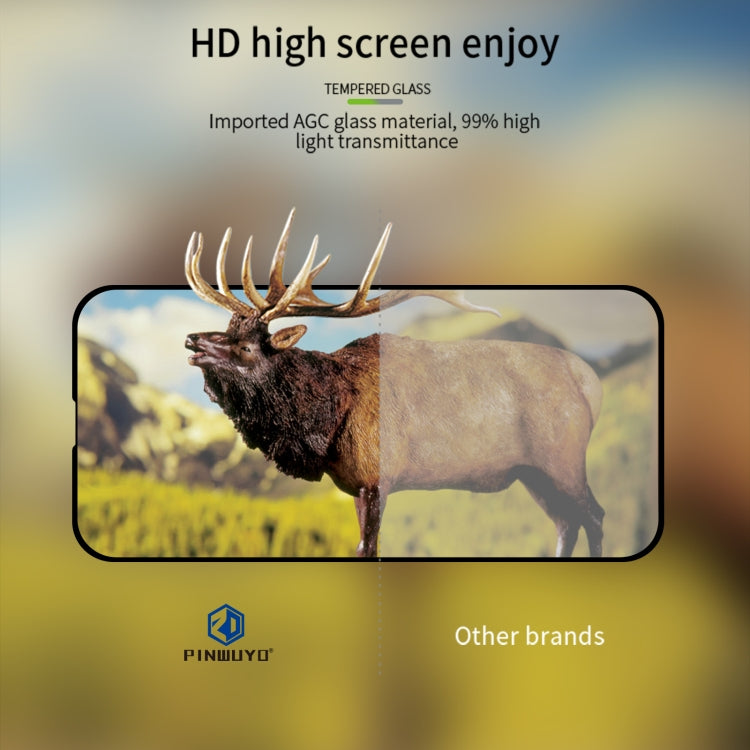 For iPhone 16 Pro PINWUYO 9H 2.5D Full Screen Tempered Glass Film(Black) - Tempered Glass Film by PINWUYO | Online Shopping UK | buy2fix