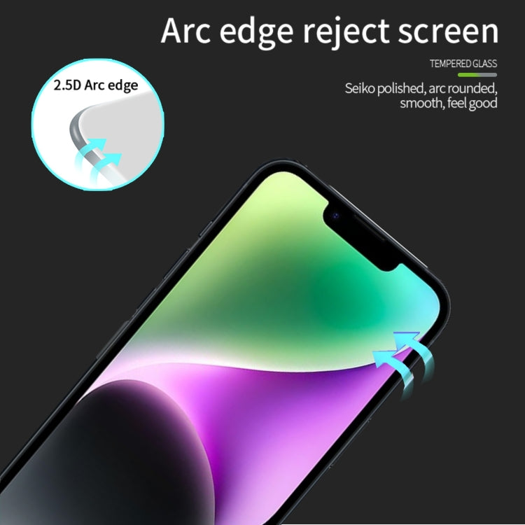 For iPhone 16e PINWUYO 9H 2.5D Full Screen Tempered Glass Film(Black) - iPhone 16e Tempered Glass by PINWUYO | Online Shopping UK | buy2fix