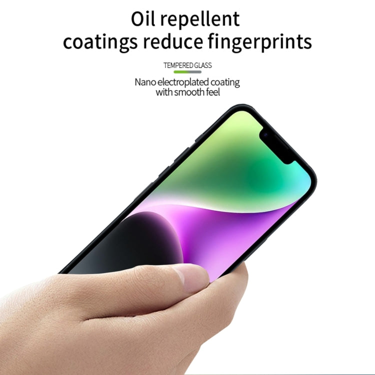 For iPhone 16e PINWUYO 9H 2.5D Full Screen Tempered Glass Film(Black) - iPhone 16e Tempered Glass by PINWUYO | Online Shopping UK | buy2fix