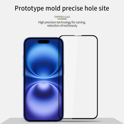 For iPhone 17 PINWUYO 9H 2.5D Full Screen Tempered Glass Film(Black) - iPhone 17 Tempered Glass by PINWUYO | Online Shopping UK | buy2fix