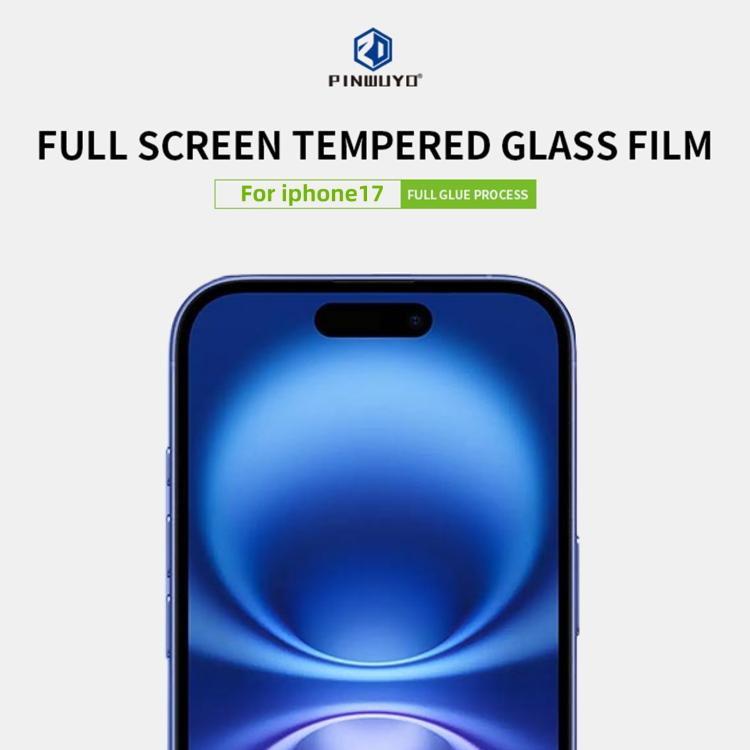 For iPhone 17 PINWUYO 9H 2.5D Full Screen Tempered Glass Film(Black) - iPhone 17 Tempered Glass by PINWUYO | Online Shopping UK | buy2fix