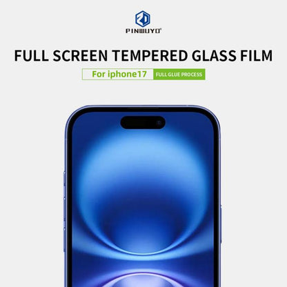 For iPhone 17 PINWUYO 9H 2.5D Full Screen Tempered Glass Film(Black) - iPhone 17 Tempered Glass by PINWUYO | Online Shopping UK | buy2fix