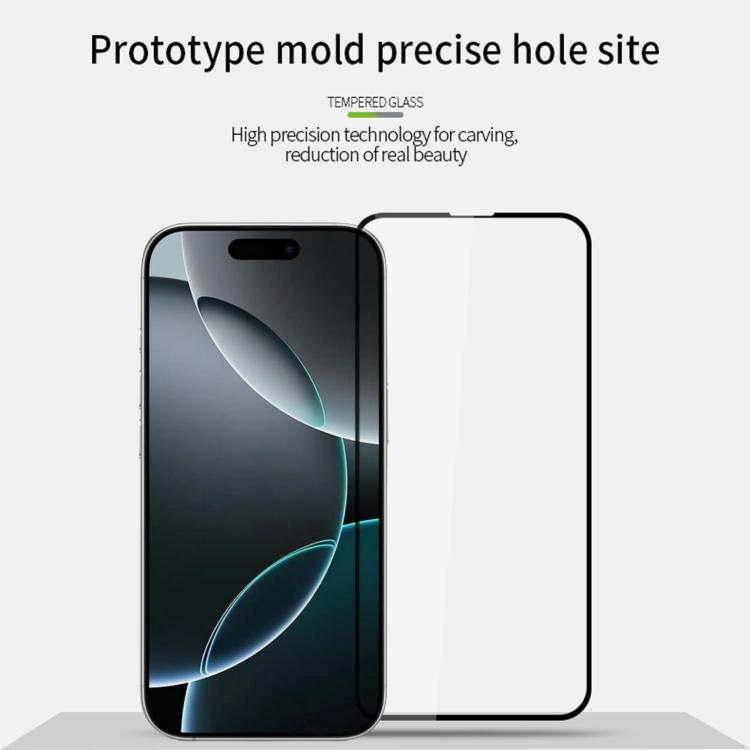 For iPhone 17 Pro Max PINWUYO 9H 2.5D Full Screen Tempered Glass Film(Black) - iPhone 17 Pro Max Tempered Glass by PINWUYO | Online Shopping UK | buy2fix