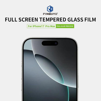For iPhone 17 Pro Max PINWUYO 9H 2.5D Full Screen Tempered Glass Film(Black) - iPhone 17 Pro Max Tempered Glass by PINWUYO | Online Shopping UK | buy2fix
