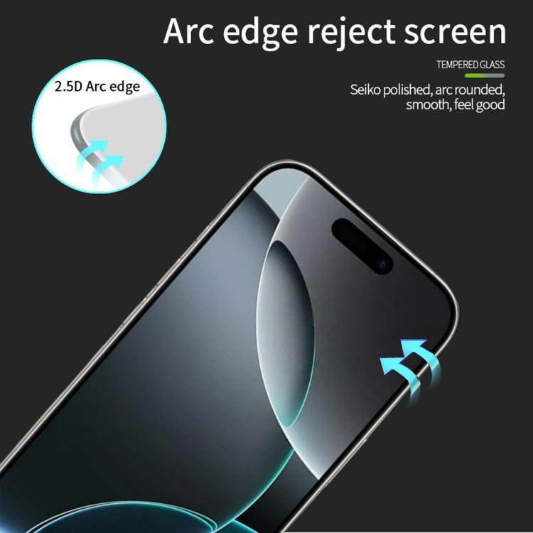For iPhone 17 Pro Max PINWUYO 9H 2.5D Full Screen Tempered Glass Film(Black) - iPhone 17 Pro Max Tempered Glass by PINWUYO | Online Shopping UK | buy2fix