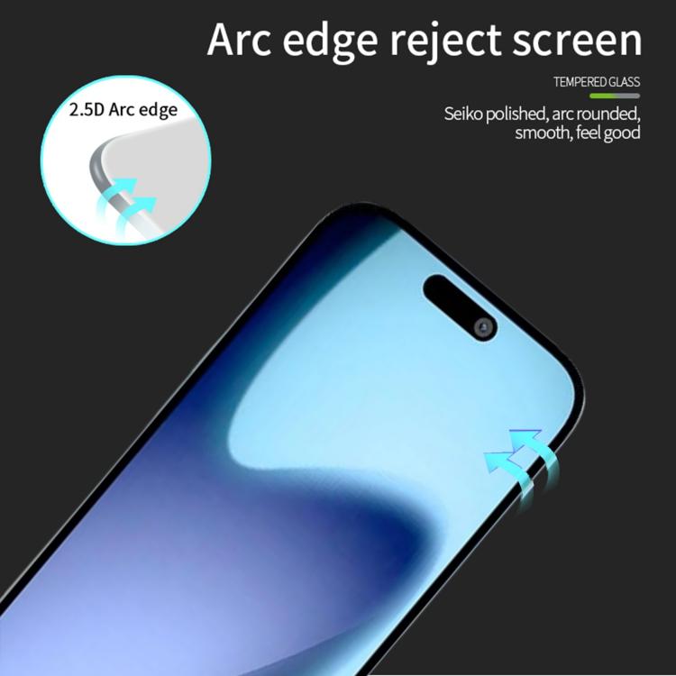 For iPhone Air PINWUYO 9H 2.5D Full Screen Tempered Glass Film(Black) - iPhone Air Tempered Glass by PINWUYO | Online Shopping UK | buy2fix