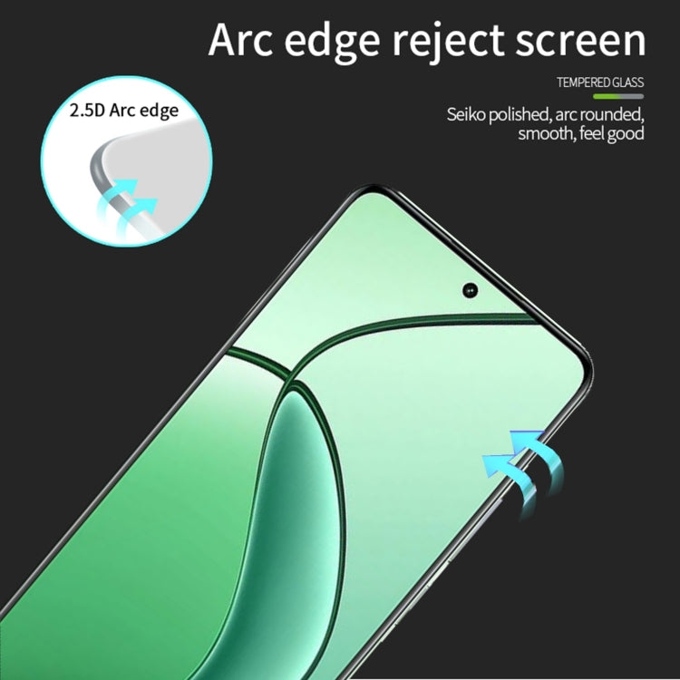 For OPPO A1S PINWUYO 9H 2.5D Full Screen Tempered Glass Film(Black) - OPPO Tempered Glass by PINWUYO | Online Shopping UK | buy2fix