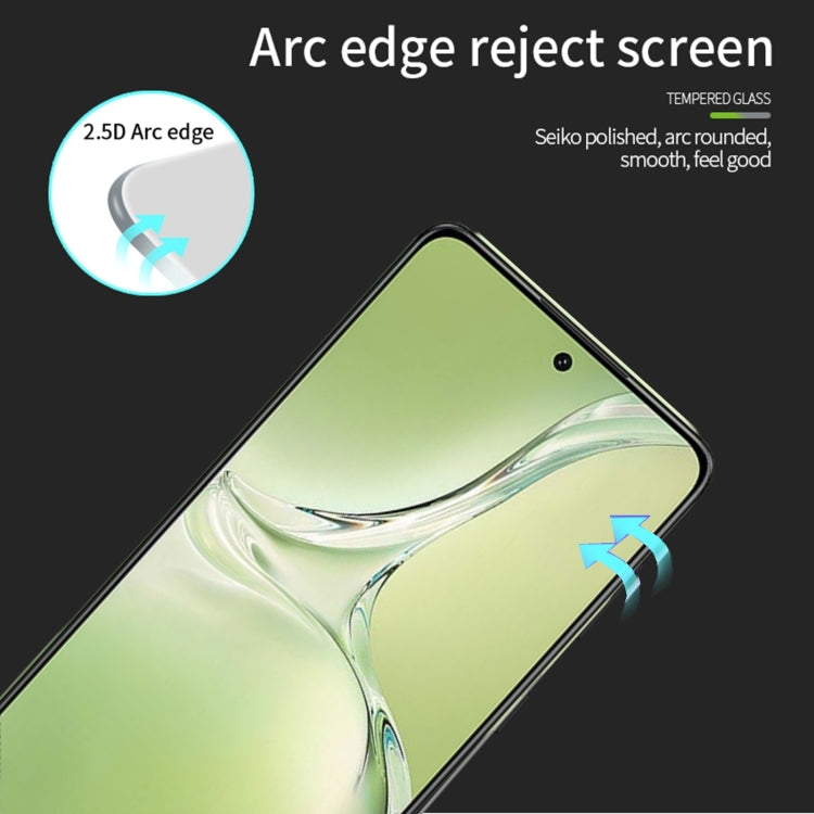 For OPPO K12x PINWUYO 9H 2.5D Full Screen Tempered Glass Film(Black) - OPPO Tempered Glass by PINWUYO | Online Shopping UK | buy2fix