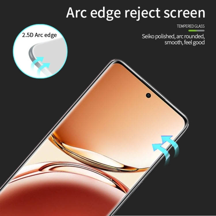 For OPPO A3 Pro India PINWUYO 9H 2.5D Full Screen Tempered Glass Film(Black) - OPPO Tempered Glass by PINWUYO | Online Shopping UK | buy2fix