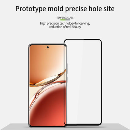 For OPPO Reno12 F / A3 PINWUYO 9H 2.5D Full Screen Tempered Glass Film(Black) - Reno12 F Tempered Glass by PINWUYO | Online Shopping UK | buy2fix