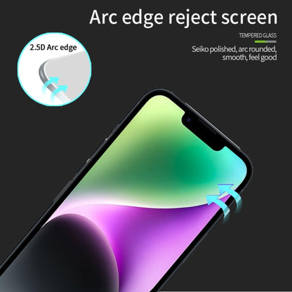 For iPhone 16e MOFI 9H 2.5D Full Screen Tempered Glass Film(Black) - iPhone 16e Tempered Glass by MOFI | Online Shopping UK | buy2fix