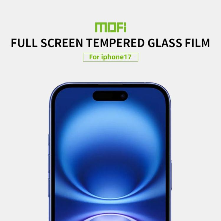For iPhone 17 MOFI 9H 2.5D Full Screen Tempered Glass Film(Black) - iPhone 17 Tempered Glass by MOFI | Online Shopping UK | buy2fix