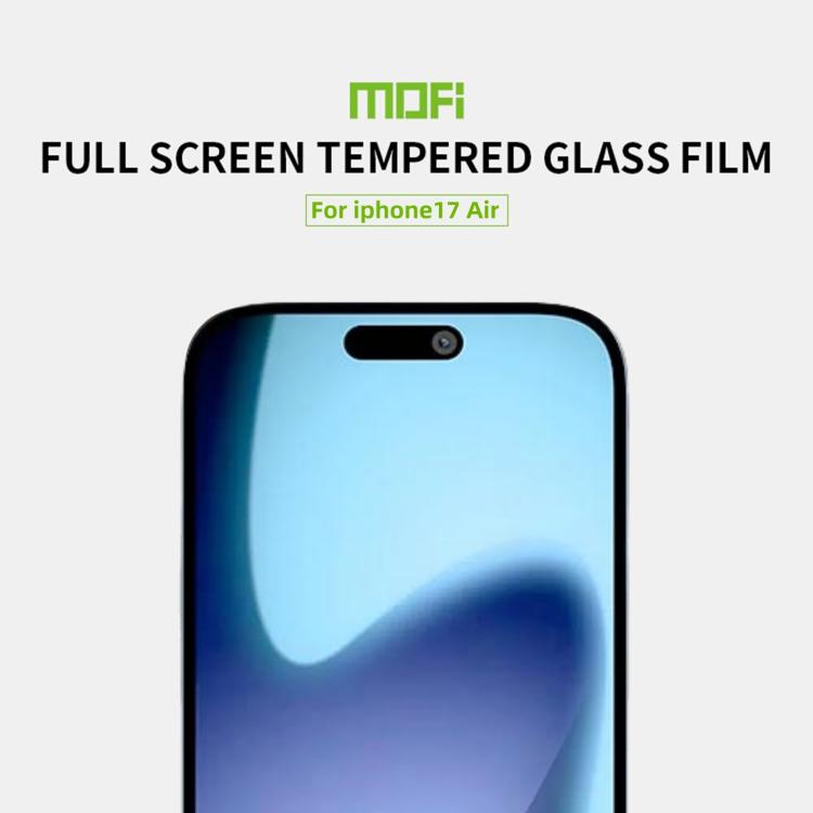 For iPhone 17 Air MOFI 9H 2.5D Full Screen Tempered Glass Film(Black) - iPhone 17 Air Tempered Glass by MOFI | Online Shopping UK | buy2fix
