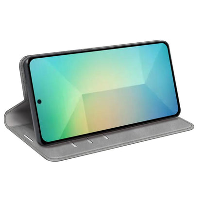 For Samsung Galaxy S25 5G Retro-skin Magnetic Suction Leather Phone Case(Grey) by buy2fix