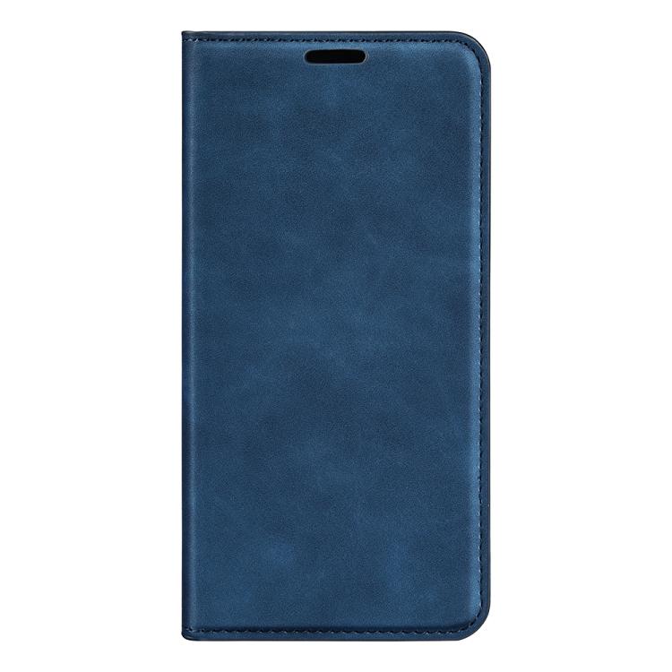 For Samsung Galaxy S25 5G Retro-skin Magnetic Suction Leather Phone Case(Dark Blue) - Galaxy S25 5G Cases by buy2fix | Online Shopping UK | buy2fix