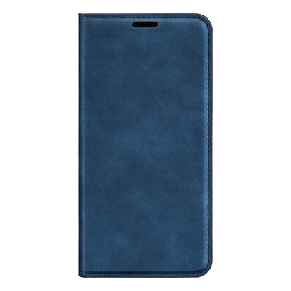 For Samsung Galaxy S25 5G Retro-skin Magnetic Suction Leather Phone Case(Dark Blue) - Galaxy S25 5G Cases by buy2fix | Online Shopping UK | buy2fix