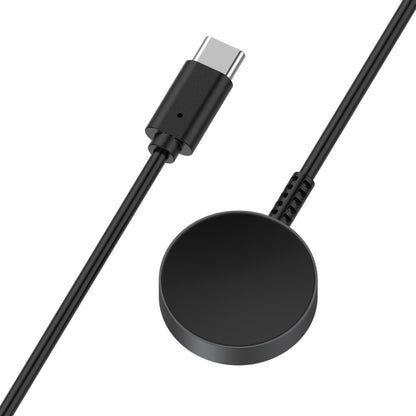 For Samsung Galaxy Watch 7 40mm Type-C Port Magnetic Metal Watch Charger(Black) - Charger by buy2fix | Online Shopping UK | buy2fix