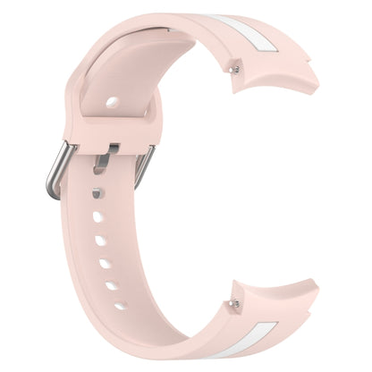 For Samsung Galaxy Watch 6 Classic 47mm Two-Color Silicone Watch Band(Pink+White) - Watch Bands by buy2fix | Online Shopping UK | buy2fix