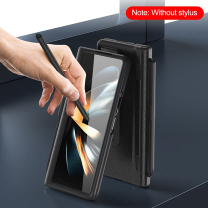 For  Samsung Galaxy Z Fold5 5G Integrated Folding Hinge Leather Phone Case, No Pen(Green) - Galaxy Z Fold5 Cases by buy2fix | Online Shopping UK | buy2fix