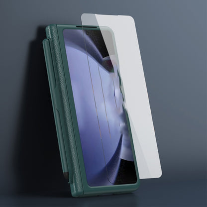 For Samsung Galaxy Z Fold6 Integrated Folding Hinge Leather Phone Case, No Pen(Green) - Galaxy Z Fold6 5G Cases by buy2fix | Online Shopping UK | buy2fix