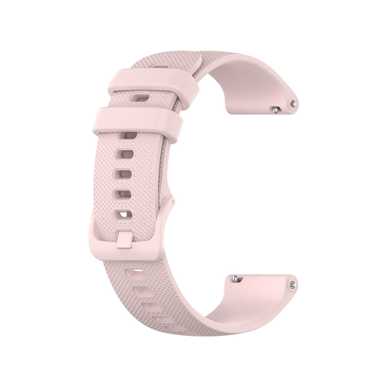 For Samsung Galaxy Watch 6 Classic 47mm 20mm Checkered Silicone Watch Band(Pink) - Watch Bands by buy2fix | Online Shopping UK | buy2fix